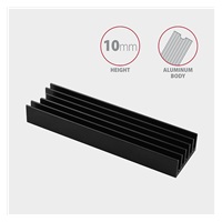 AXAGON CLR-M2L10, hliníkový pasívny chladič pre M.2 2280 SSD, výška 10 mm
