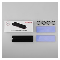 AXAGON CLR-M2L10, hliníkový pasívny chladič pre M.2 2280 SSD, výška 10 mm