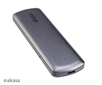 Externý box AKASA pre M.2 disky SSD SATA/NVMe, USB 3.2 Gen 2, 10 Gb/s, hliník