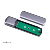 Externý box AKASA pre M.2 disky SSD SATA/NVMe, USB 3.2 Gen 2, 10 Gb/s, hliník
