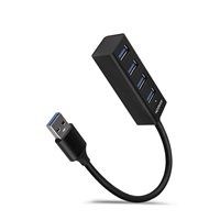 AXAGON HUE-M1A, 4x USB 3.2 Gen 1 MINI rozbočovač, kovový, kábel USB-A 20 cm