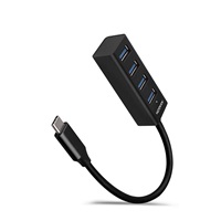 AXAGON HUE-M1C, 4x USB 3.mINI rozbočovač 2. generácie, kovový, kábel USB-C 20 cm