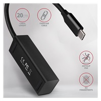 AXAGON HUE-M1C, 4x USB 3.mINI rozbočovač 2. generácie, kovový, kábel USB-C 20 cm