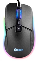 C-TECH herná myš Dawn, pre príležitostné hranie, 6400 DPI, RGB podsvietenie, USB
