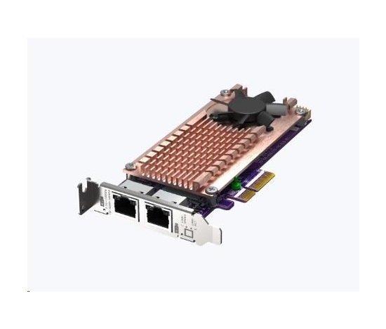 QNAP QM2-2P2G2T rozšiřující karta 2x2,5GbE, 2xM.2 NVMe 2280 PCIe Gen3x2 pro PC i NAS