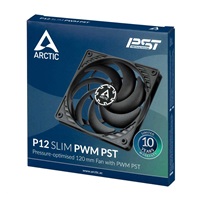 ARCTIC ventilátor P12 SLIM PWM PST 120mm, čierny