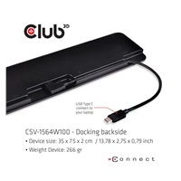 Dokovacia stanica Club3D USB-C 3.2 s napájacím adaptérom Triple Display Dynamic PD, 100 W