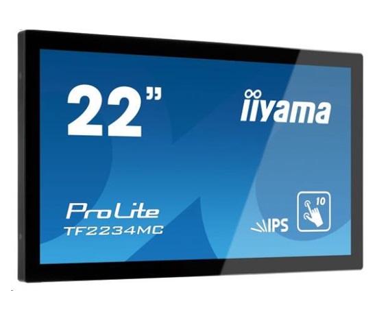 iiyama ProLite TF2234MC-B7X, 54.6 cm (21.5''), kapacitná projekcia, 10 TP, Full HD, čierna