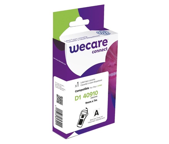 Páska WECARE ARMOR pre DYMO S0720670, čierna/priehľadná, 9 mm x 7 m