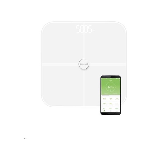 Concept VO4010 Perfect Health osobní diagnostická váha, do 180 kg, bioelektrická impedance, Bluetooth, mobilní aplikace