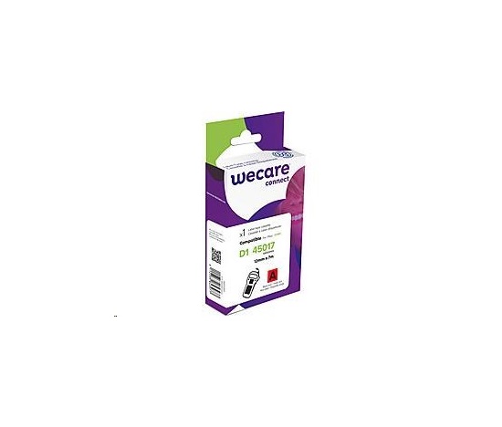 Páska WECARE ARMOR pre DYMO S0720570, čierna/červená, 12 mm x 7 m
