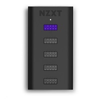 Rozbočovač USB NZXT AC-IUSBH-M3, interný, 4xUSB 2.0 výstup, 1xUSB 2.0 vstup, 1xSATA, utesnené magnetické telo, čierna farba