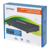 Manhattan HDMI Splitter, 1080p 4-portový rozdeľovač HDMI, čierny