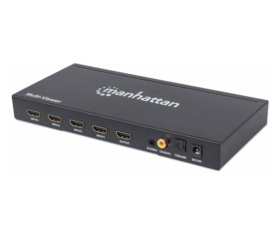 Manhattan HDMI Switch, 1080p 4-portový HDMI multiprepínač, čierny
