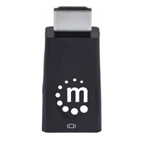 Adaptér Manhattan HDMI na VGA, mikrokonvertor, HDMI samec na VGA samica, audio, čierny