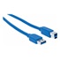 Manhattan USB kábel, USB-A samec na USB-B samec, USB 3.0, 5 Gb/s, 0.5 m, modrá