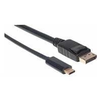 Kábel Manhattan USB-C na DisplayPort, 1 m, čierny