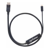 Kábel Manhattan USB-C na DisplayPort, 1 m, čierny