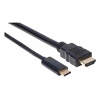 Manhattan kábel USB-C na HDMI, 2 m, čierny
