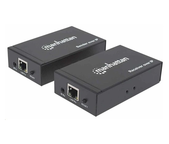 Manhattan HDMI Splitter, predlžuje signál 1080p až na 120 m pomocou sieťového prepínača a jedného ethernetového kábla, čierny