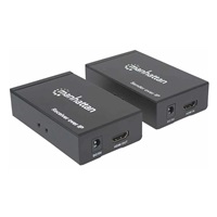 Manhattan HDMI Splitter, predlžuje signál 1080p až na 120 m pomocou sieťového prepínača a jedného ethernetového kábla, čierny