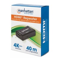 Manhattan HDMI Repeater, 4K HDMI Repeater, aktívny, do 40 m, čierny
