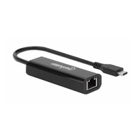 Adaptér Manhattan USB-C na 2.ethernet 5GBASE-T, USB 3.2 Gen 1; 10/100/1000 Mbps & 2.5 Gb/s, čierna