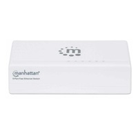 Manhattan Ethernet switch, Ethernet switch, veľkosť stolného počítača, plast, IEEE 802.3az, biela