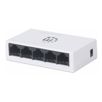 Manhattan Ethernet switch, Ethernet switch, veľkosť stolného počítača, plast, IEEE 802.3az, biela