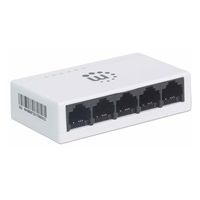Manhattan Ethernet switch, Ethernet switch, veľkosť stolného počítača, plast, IEEE 802.3az, biela