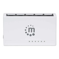 Manhattan Ethernet switch, Ethernet switch, veľkosť stolného počítača, plast, IEEE 802.3az, biela