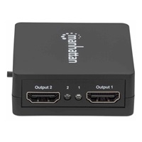 Manhattan HDMI Splitter, 1080p 2-portový HDMI Splitter, napájanie USB, čierny