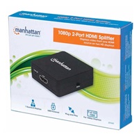Manhattan HDMI Splitter, 1080p 2-portový HDMI Splitter, napájanie USB, čierny