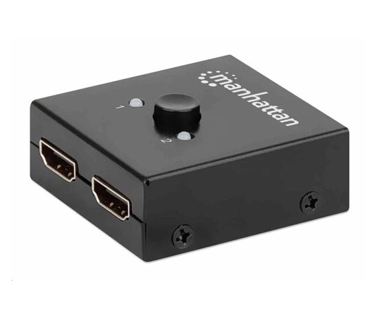 Manhattan HDMI Splitter, 4K obojsmerný 2-portový HDMI Splitter/Prepínač, 4K@30Hz, čierny