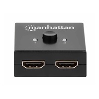 Manhattan HDMI Splitter, 4K obojsmerný 2-portový HDMI Splitter/Prepínač, 4K@30Hz, čierny