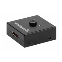 Manhattan HDMI Splitter, 4K obojsmerný 2-portový HDMI Splitter/Prepínač, 4K@30Hz, čierny