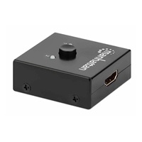 Manhattan HDMI Splitter, 4K obojsmerný 2-portový HDMI Splitter/Prepínač, 4K@30Hz, čierny