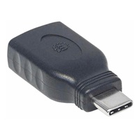 Adaptér Manhattan USB, USB 3.1 Gen 1, USB-C samec na USB-A samica, 5 Gb/s, čierna