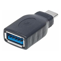 Adaptér Manhattan USB, USB 3.1 Gen 1, USB-C samec na USB-A samica, 5 Gb/s, čierna