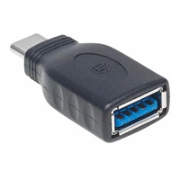 Adaptér Manhattan USB, USB 3.1 Gen 1, USB-C samec na USB-A samica, 5 Gb/s, čierna