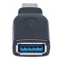 Adaptér Manhattan USB, USB 3.1 Gen 1, USB-C samec na USB-A samica, 5 Gb/s, čierna
