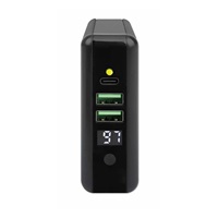 Cestovná nabíjačka a powerbanka Manhattan, 4 v 1, 8.000 mAh, vymeniteľné zástrčky US/EU/UK, čierna