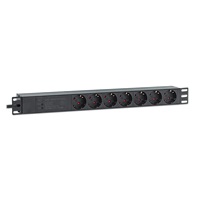 Intellinet prodlužovací přívod, 7 zásuvek, 19" 1U, 3m, černá