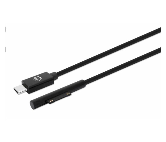 Manhattan nabíjací kábel, nabíjací kábel Surface Connect k USB-C (M/M), 15 V / 3 A, 1.8 m, čierna