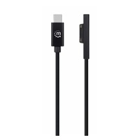 Manhattan nabíjací kábel, nabíjací kábel Surface Connect k USB-C (M/M), 15 V / 3 A, 1.8 m, čierna