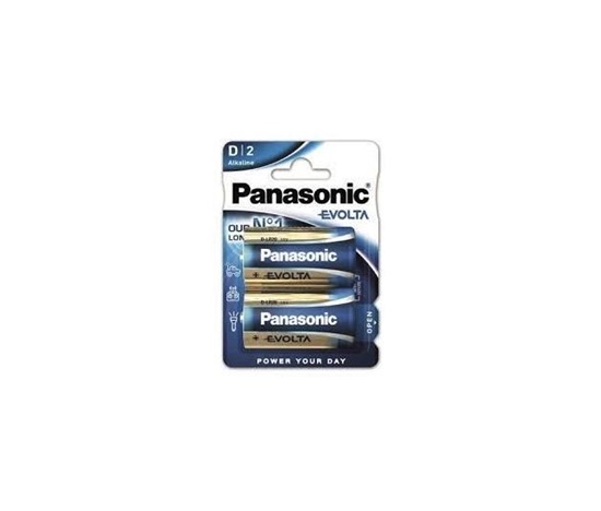 PANASONIC Alkalické baterie EVOLTA Platinum LR20EGE/2BP D 1,5V (Blistr 2ks)