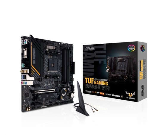 ASUS MB Sc AM4 TUF GAMING B550M-E (WI-FI), AMD B550, 4xDDR4, 1xDP, 1xHDMI, VGA, WI-FI, mATX