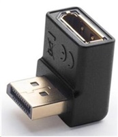 PREMIUMCORD DisplayPort 1.2 smerom nadol zahnuté adaptéry 90°, samec/samica, pozlátené konektory