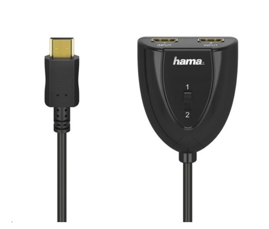 Prepínač Hama HDMI 2x1, mechanický