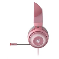 RAZER sluchátka Kraken Kitty, USB Headset, Chroma, Quartz / růžová